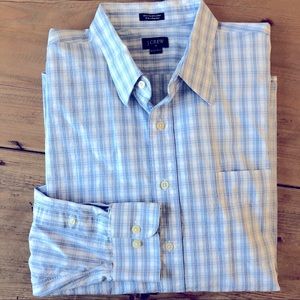 Men’s J. Crew Blue and White Dress Shirt